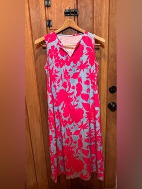 Source Unknown Hot Pink Floral Sleeveless Maxi Dress